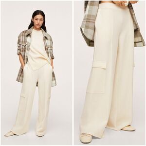 Mango Wide Leg Pants With Pockets New